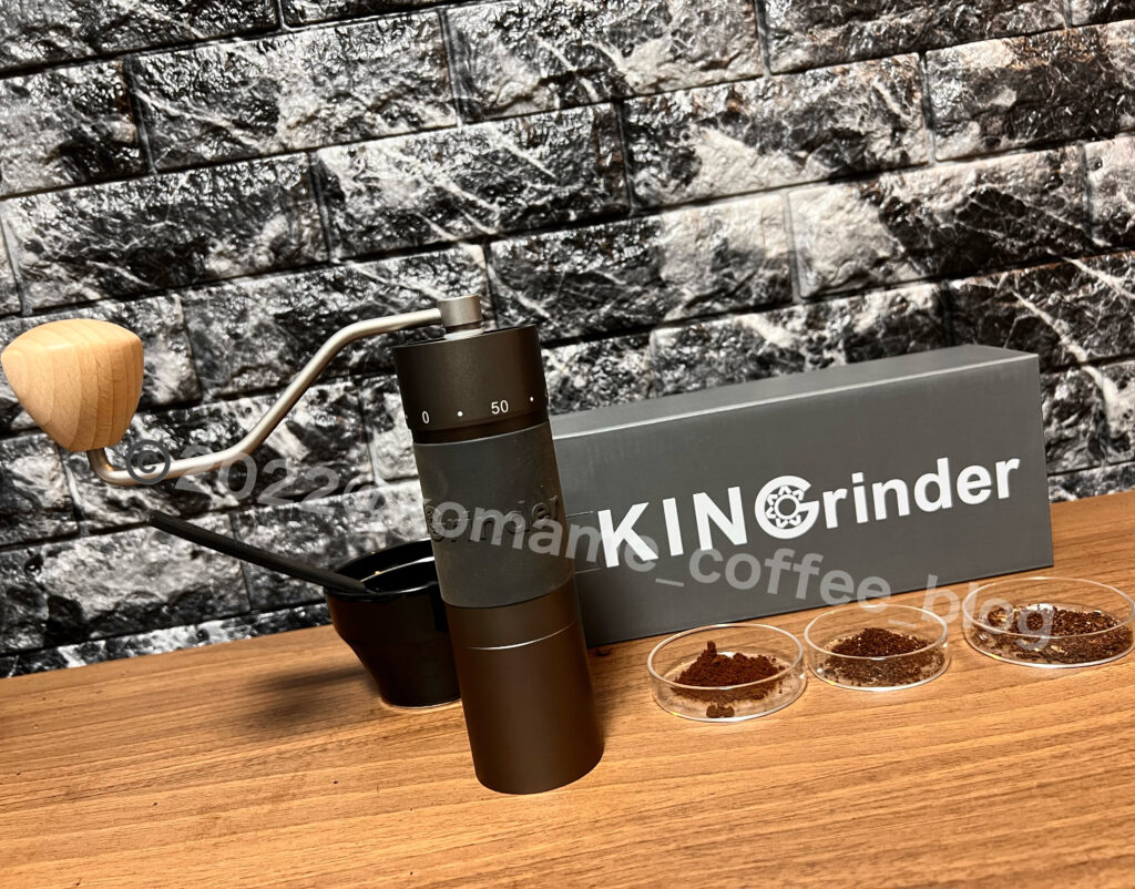 KINGrinder K2 手挽きコーヒーミル 160段階内部式粒度調節 均一性に優れるコニカル式金属刃 